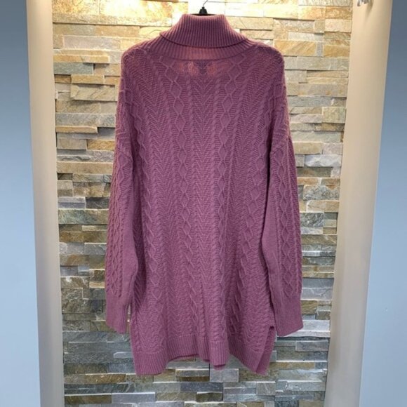 Halogen Cable Turtleneck Tunic Sweater - Picture 3 of 4